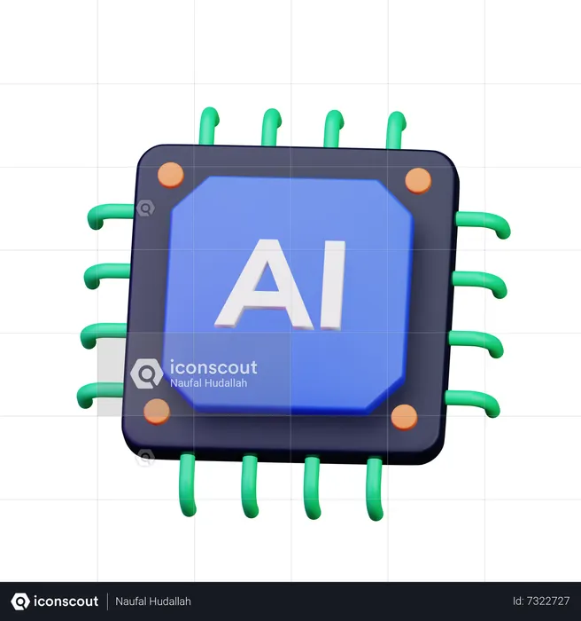KI-Chip  3D Icon
