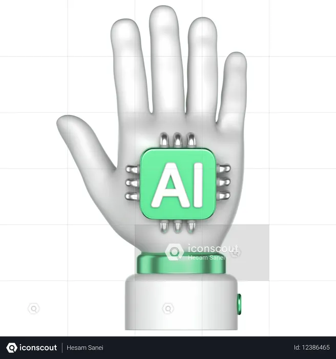 KI menschliche Hand  3D Icon