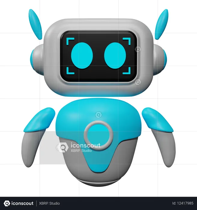 KI-Roboter  3D Icon