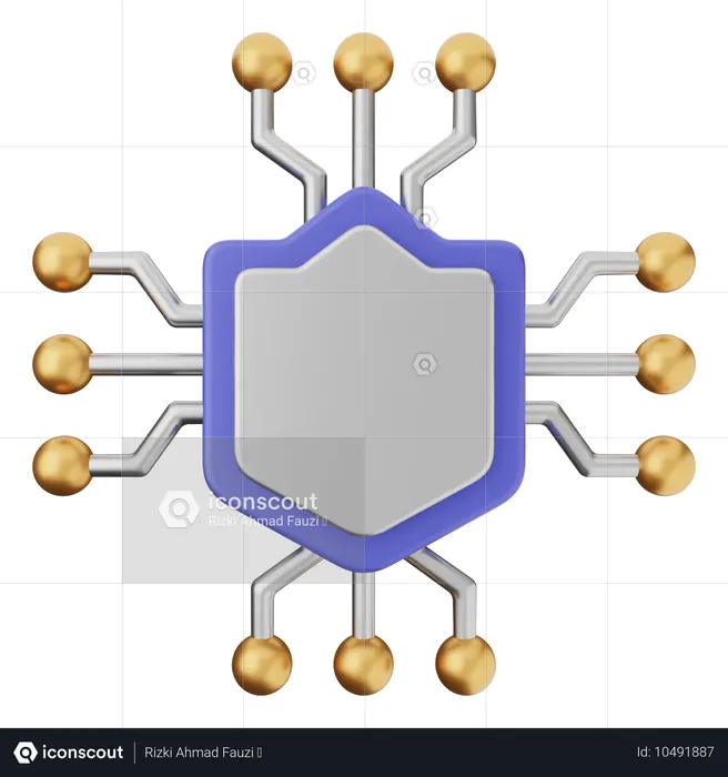 KI-Schildschutz  3D Icon