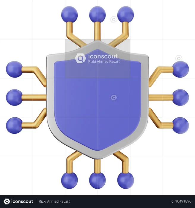 KI-Schildschutz  3D Icon