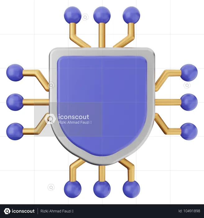 KI-Schildschutz  3D Icon