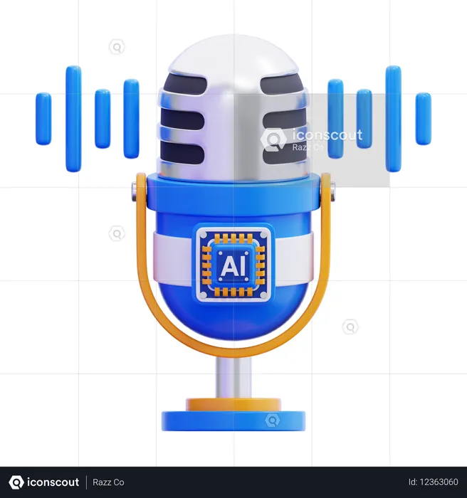 KI-Sprachbefehl  3D Icon