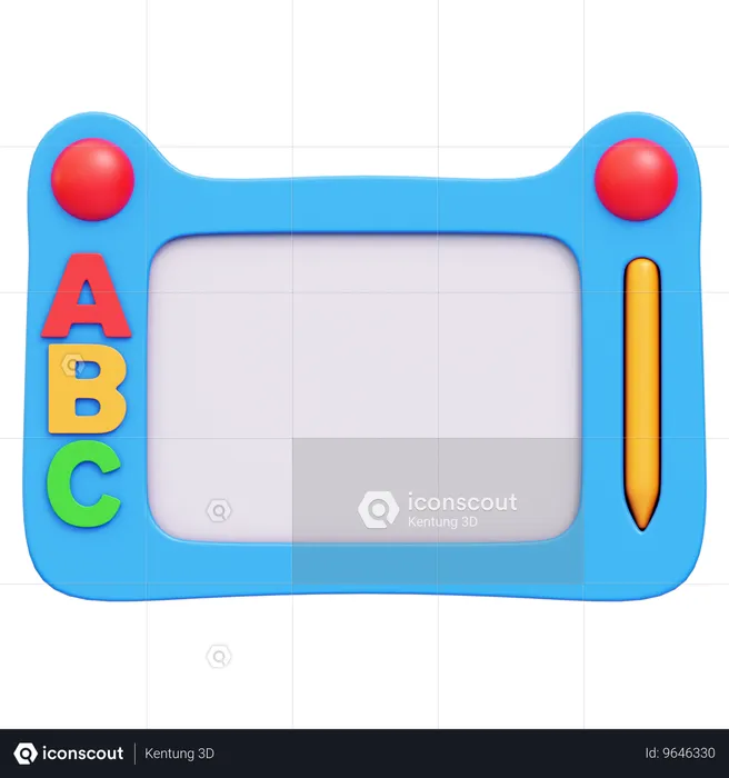 Kid Drawing Board  3D Icon