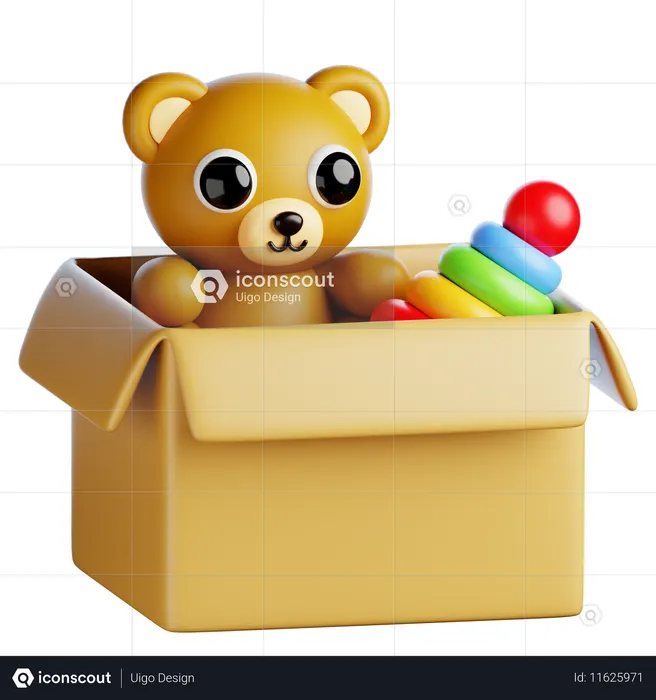 Kid Toys Box  3D Icon