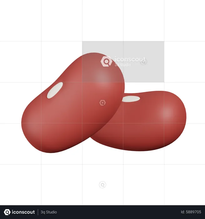 Kidney Beans  3D Icon