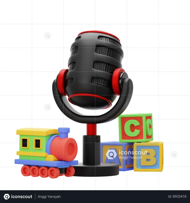 Kids Podcast  3D Icon