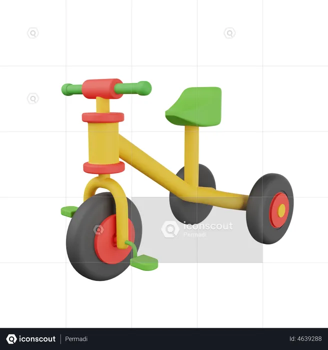 Kids Tricycles  3D Illustration