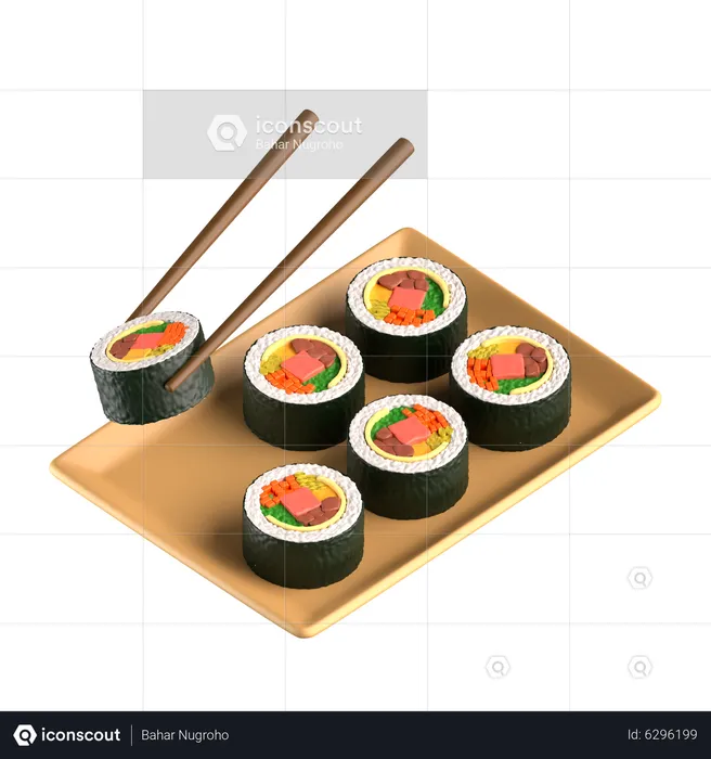 Kimbap  3D Icon