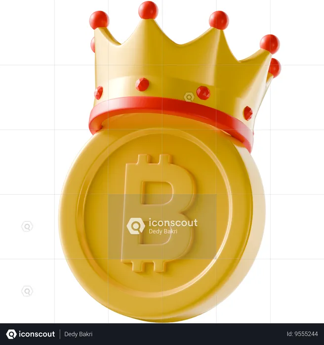 King Bitcoin  3D Icon