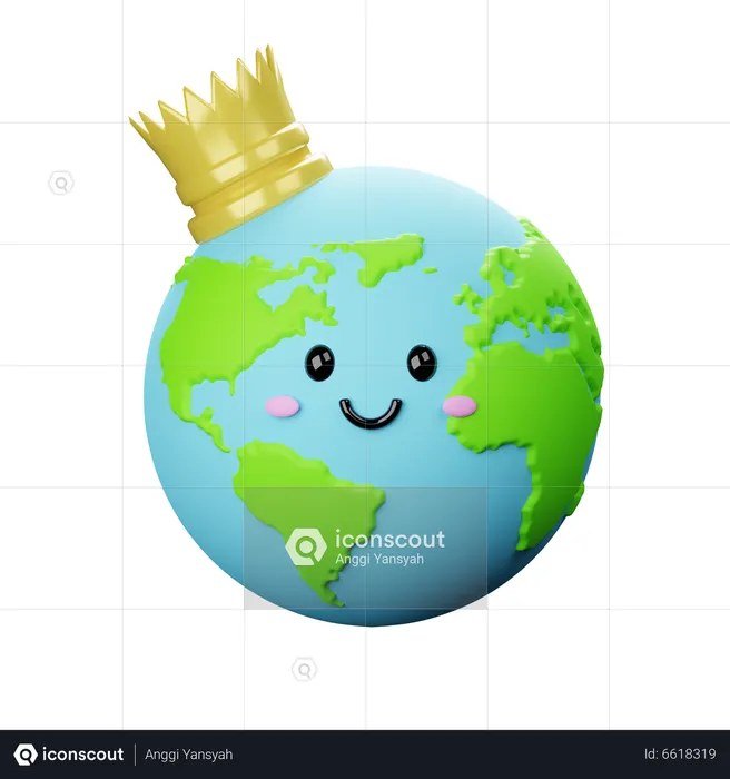 King Earth  3D Icon