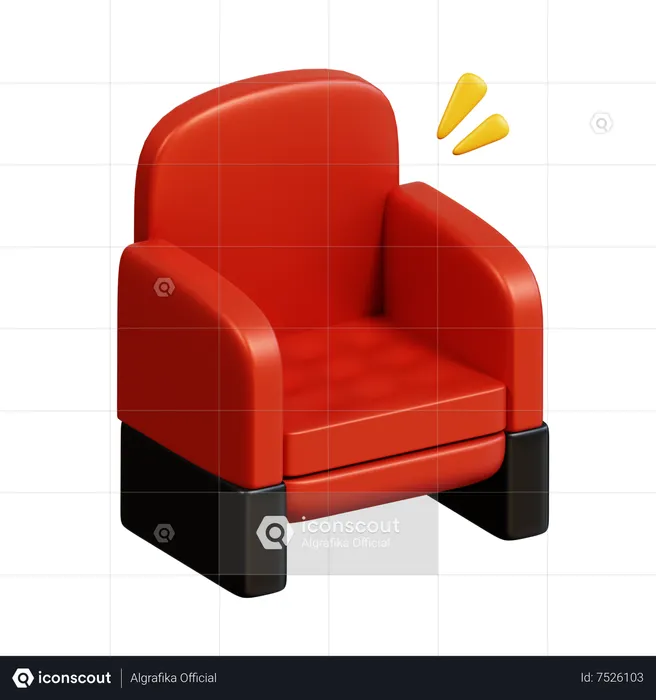 Kinosessel  3D Icon