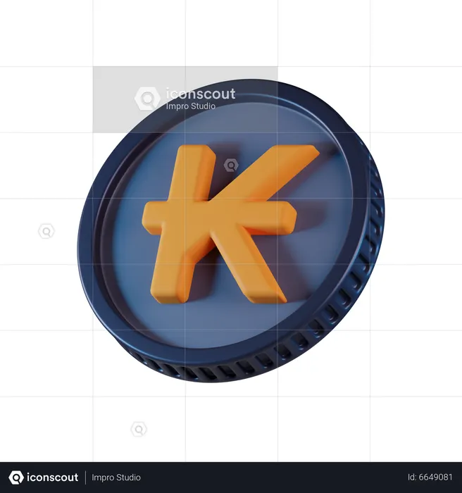 Kip Coin  3D Icon