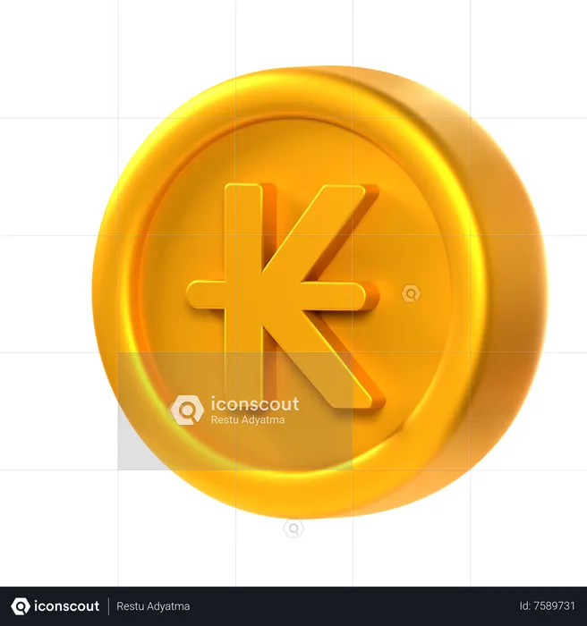 Kip Coin  3D Icon