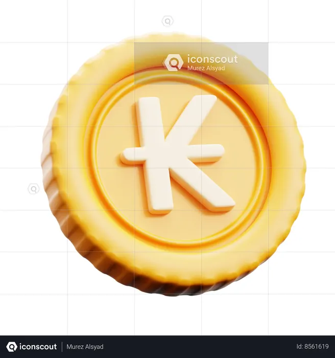 Kip Laos Currency  3D Icon