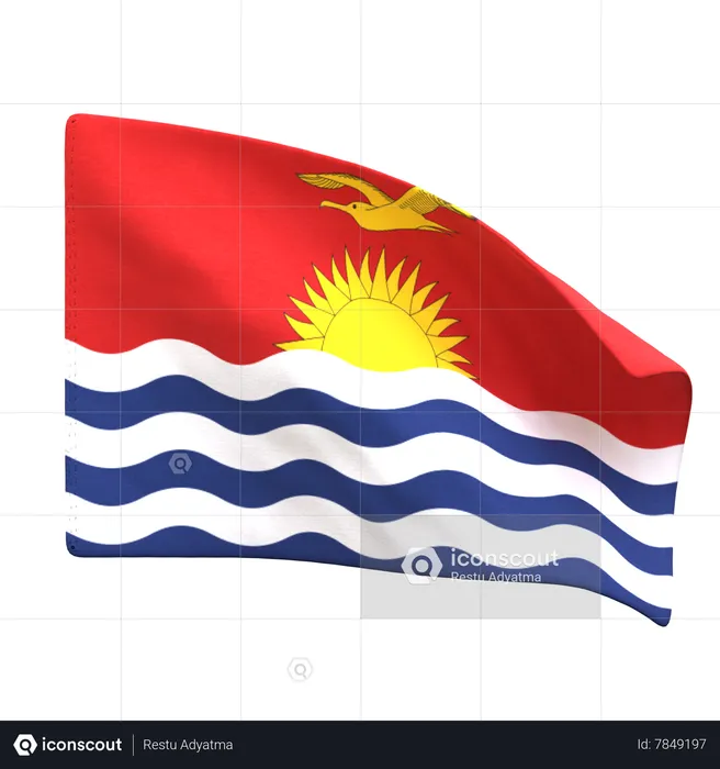 Kiribati Flag Flag 3D Icon