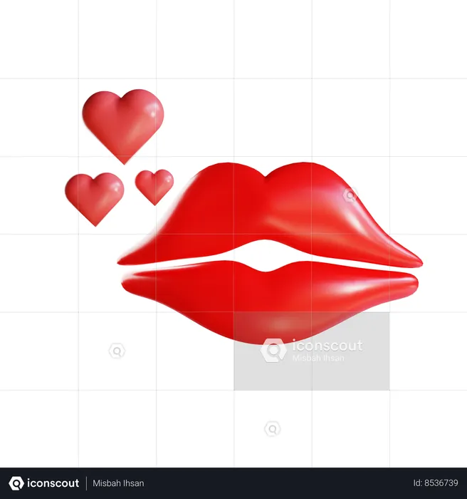Kiss  3D Icon