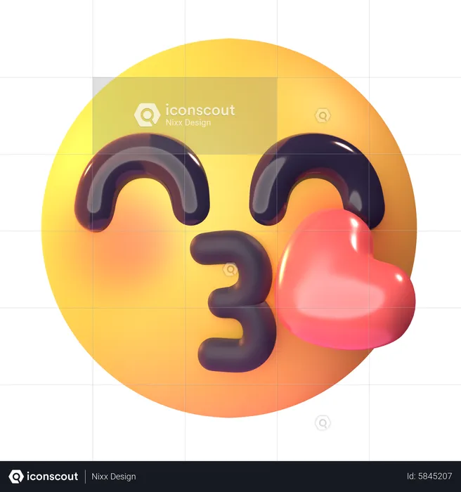 Kiss Emoji 3D Icon