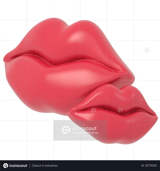 Kiss  3D Illustration
