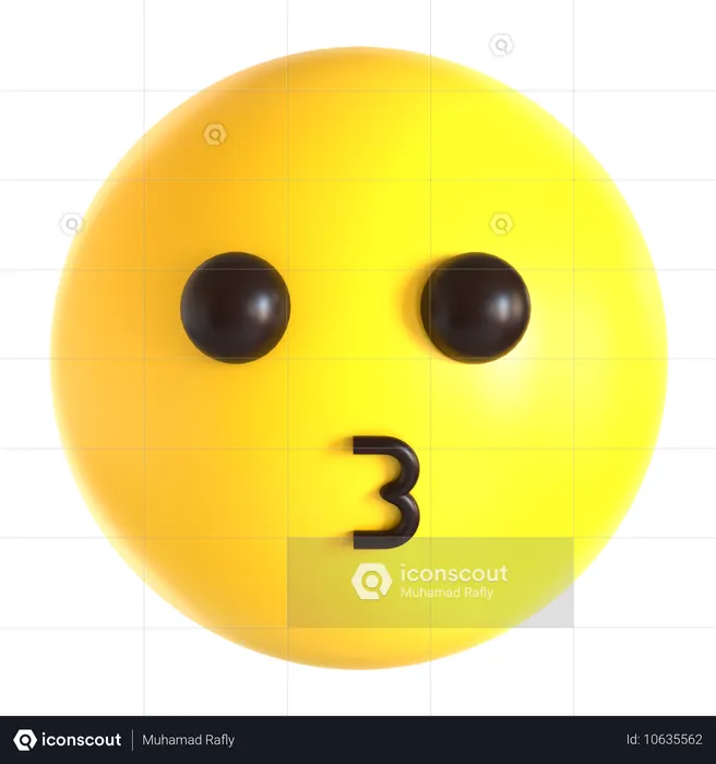 Kiss emoji  3D Icon