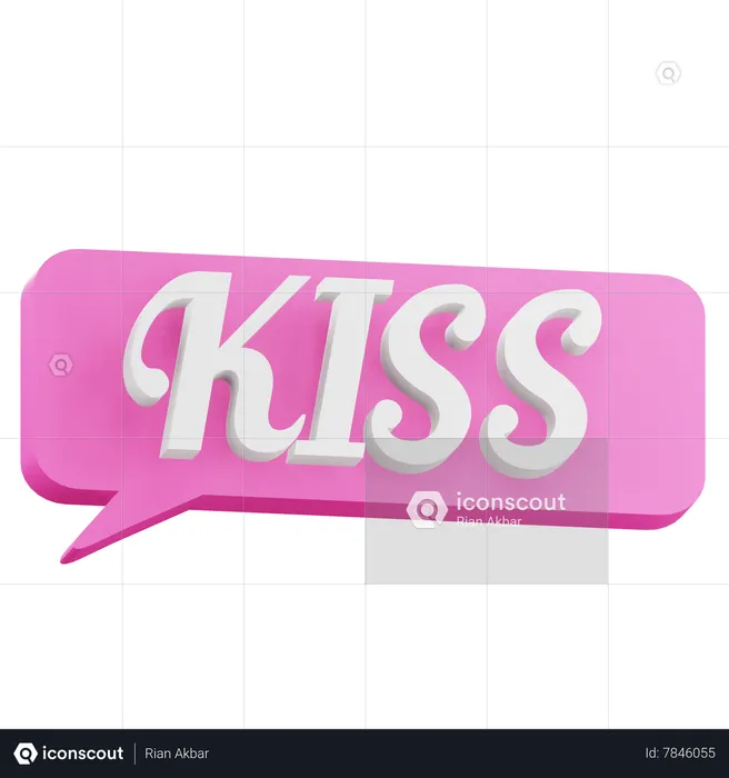 Kiss Sticker  3D Icon
