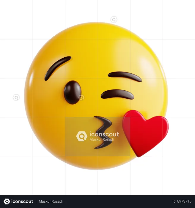 Kissing Emoji Emoji 3D Icon