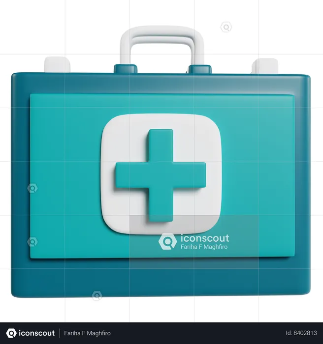 Kit de primeiros socorros médicos  3D Icon