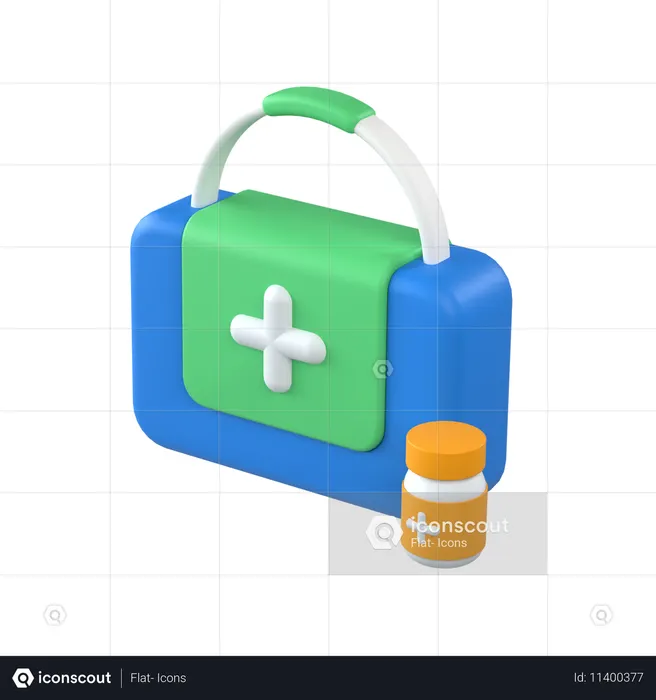 Kit de primeros auxilios  3D Icon