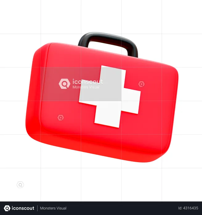 Trousse médicale d'urgence  3D Illustration