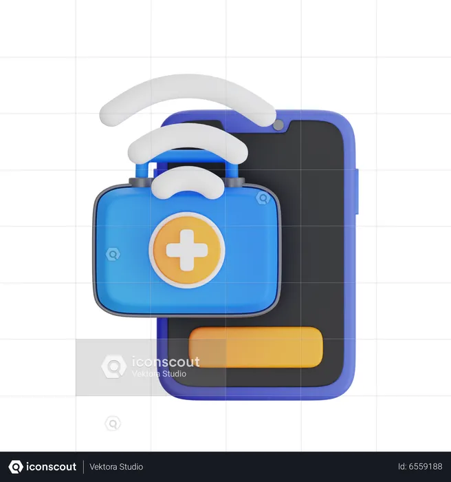 Kit de santé numérique  3D Icon