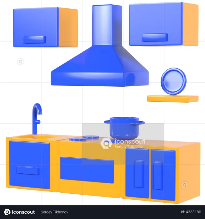 Kitchen  3D Illustration