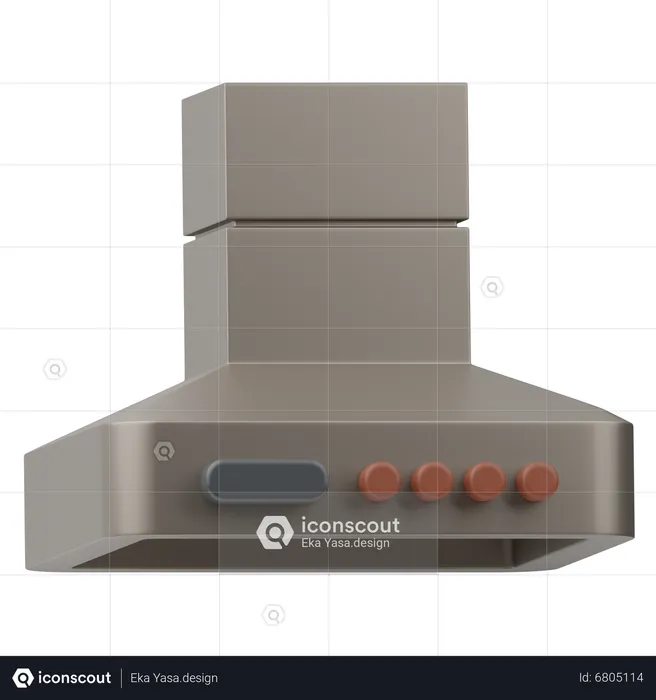 Kitchen Chimney  3D Icon