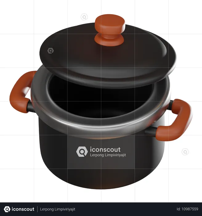 Kitchen Pot  3D Icon