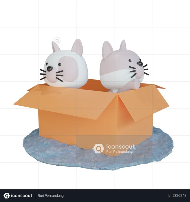 Kitten Box  3D Icon