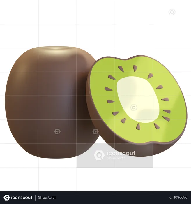 Kiwi Fruit  3D Illustration