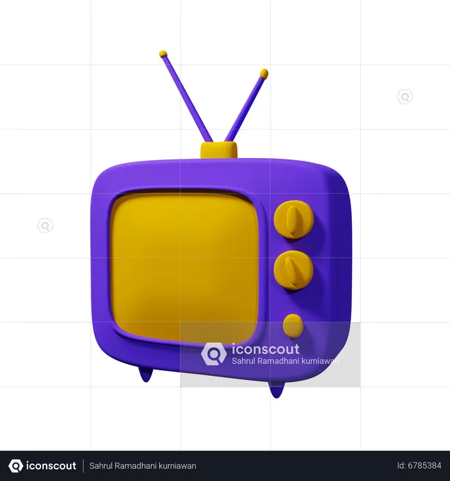 Klassisches Fernsehen  3D Icon