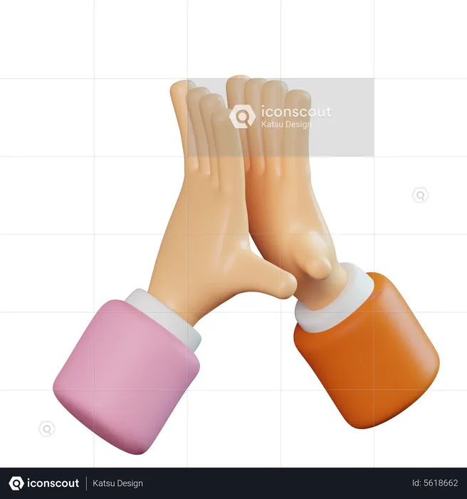 Klatschende Handbewegung  3D Icon