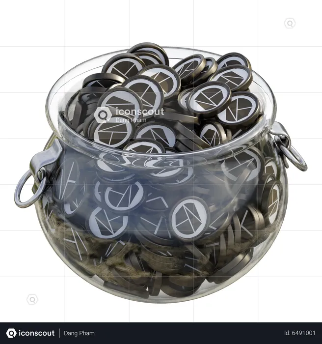 Klay Clear Glass Pot  3D Icon