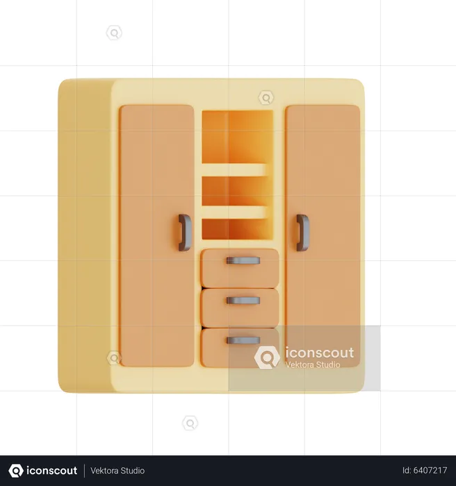 Kleiderschrank  3D Icon