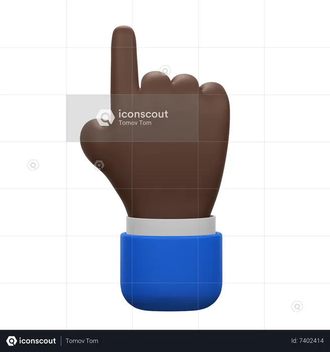 Klicken Sie auf die Handgeste  3D Icon