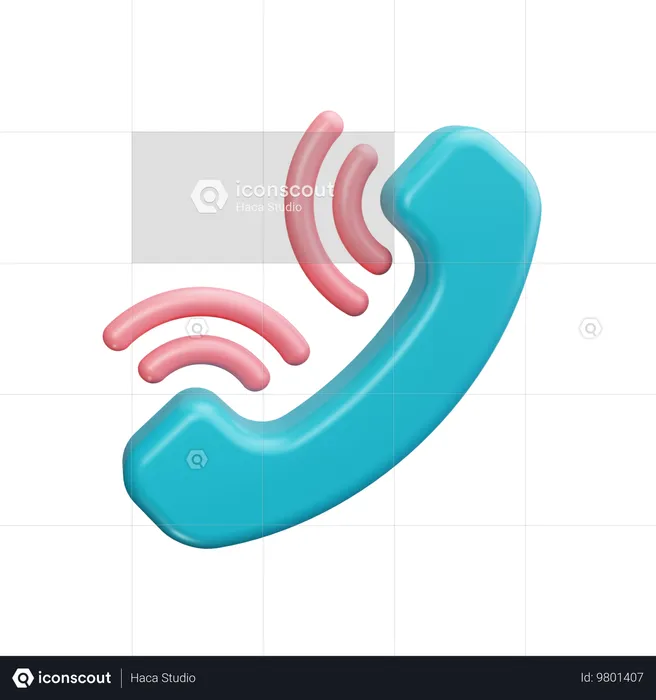 Klingelndes Telefon  3D Icon