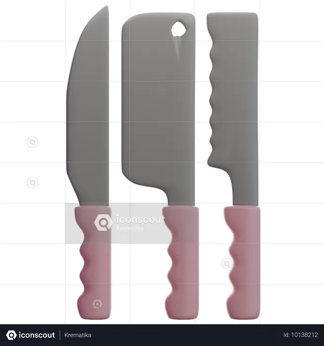 Knife Set  3D Icon