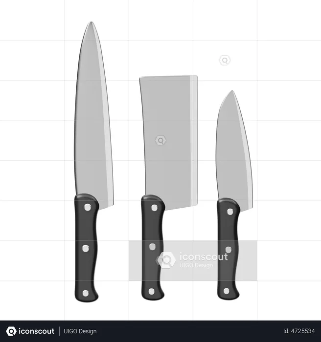 Knifes  3D Illustration