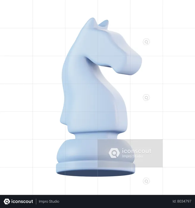 Knight Chess Pawn  3D Icon