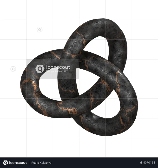 Knot Torus  3D Illustration