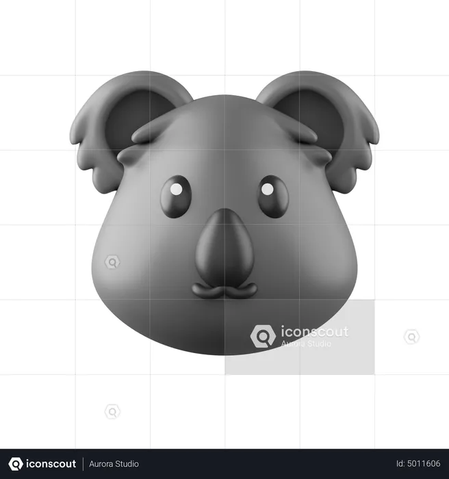 Coala Emoji 3D Icon