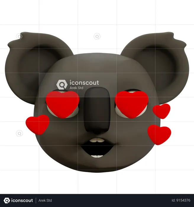 Koala aime les emoji Emoji 3D Icon