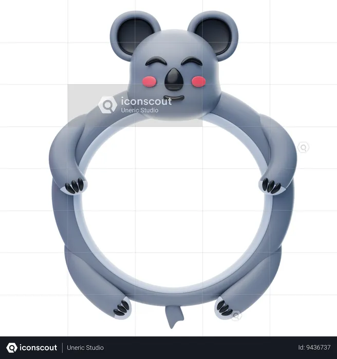 Koala Shape Animal Frame  3D Icon