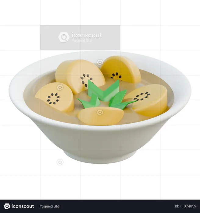 Kolak Pisang Indonesian Traditional Food  3D Icon