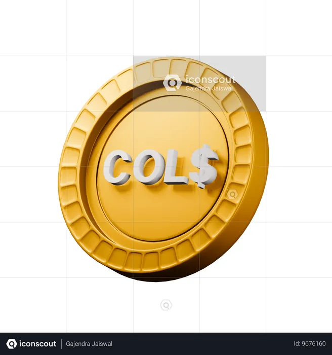 Kolumbianischer Peso  3D Icon